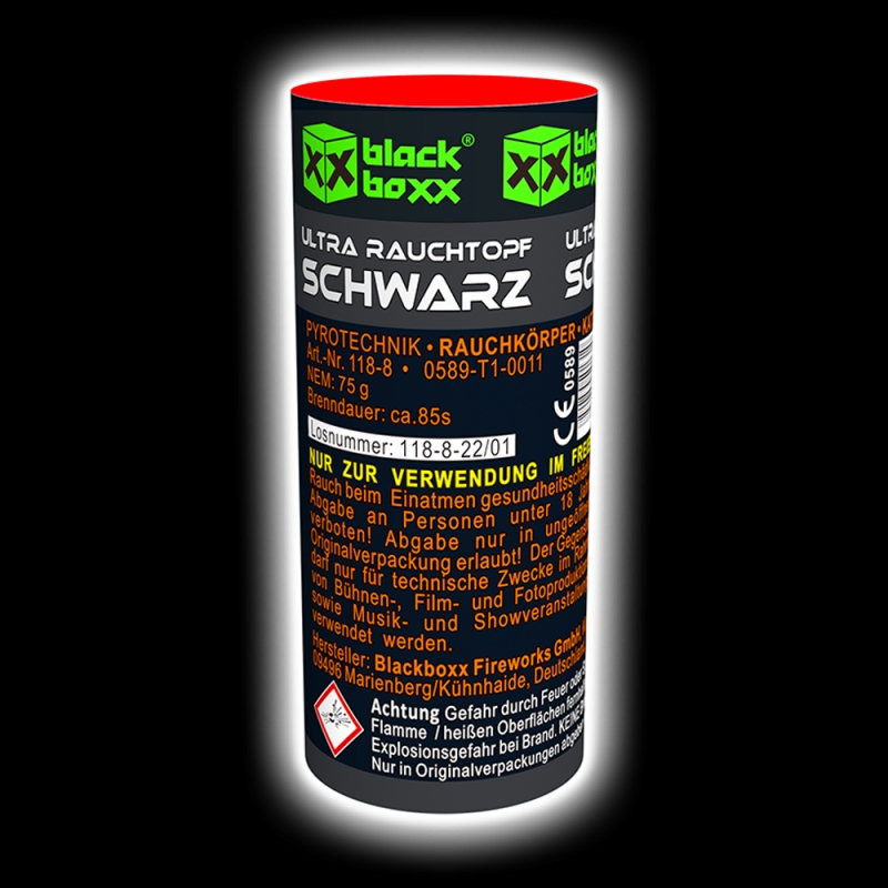 Rauchtopf XL schwarz 90s